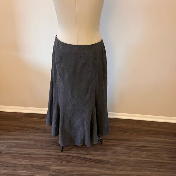 Y2K 2000s Witchy Grey Textured Maxi Skirt Wmns 12 Whimsygoth Romantic Grunge - Picture 3 of 7